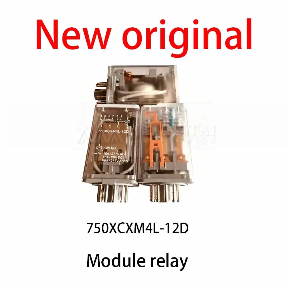 (1pcs) 100% New relay 750XCXM4L-12D 11 pin 16A three open three close module relay