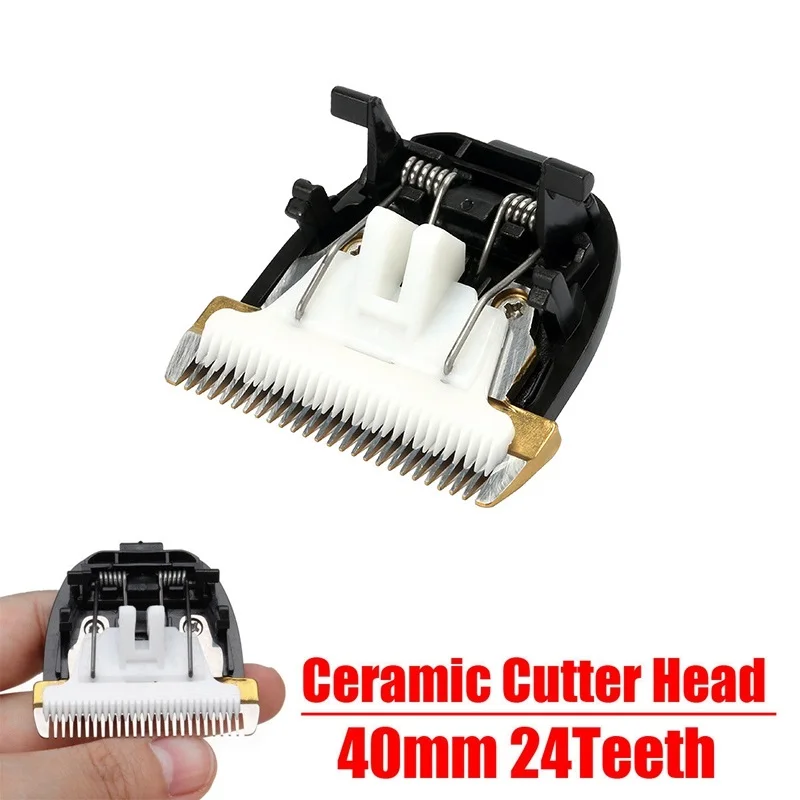 A01M Grooming Cabeça de cortador de cerâmica Lâmina de barbear 40mm 24 dentes para aparador de animais