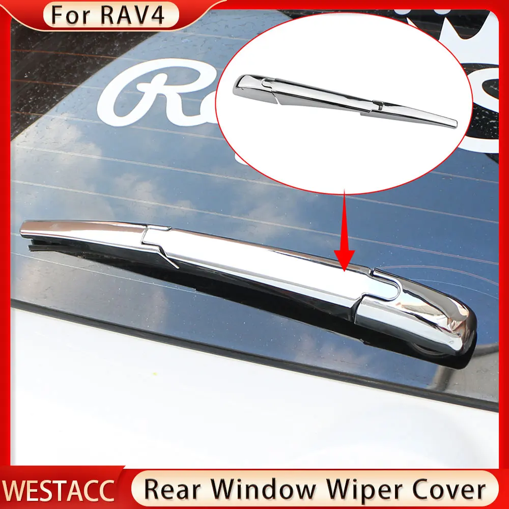 

3Pcs ABS Chrome Car Rear Window Wiper Cover for Toyota RAV4 RAV 4 2013 - 2017 Exterior Back Windshield Wiper Sticker Accessories