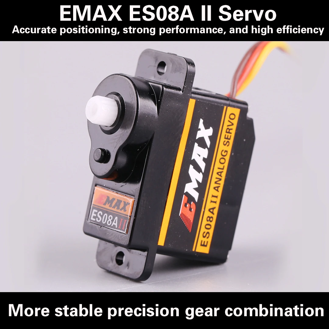 EMAX ES08A II 9G Mini Micro Servo Plastic Gear Analog for RC Fixed Wing 3D Airplane DIY Replacement Part 1.8kg/Sec