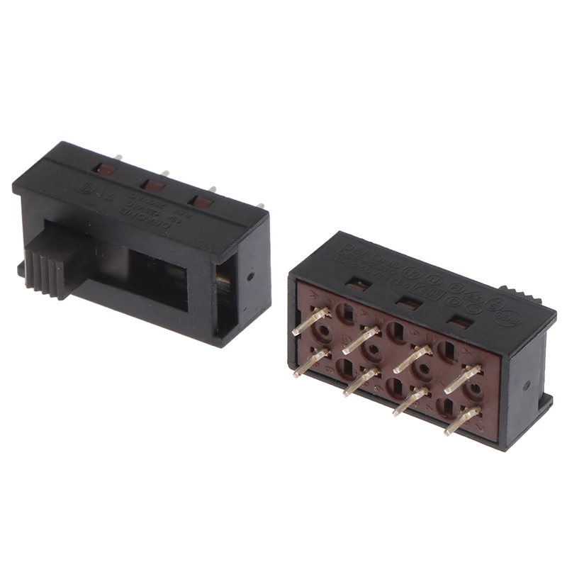 2Pcs DSE-2310 Pointed Pins 8 Feet 3 Files 10A250V Toggle Switch Black Slide Switch Hair Dryer Switch Module....