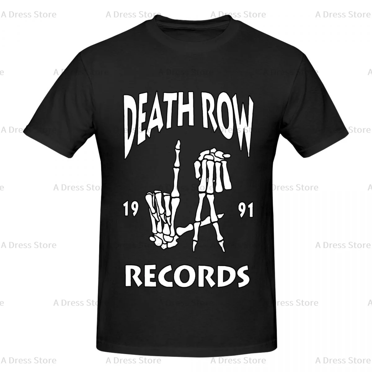

Death Row Records Dr Dre Tupac Men's cotton round neck T-shirt,Oversized print Casual Large Size Tee Shirt