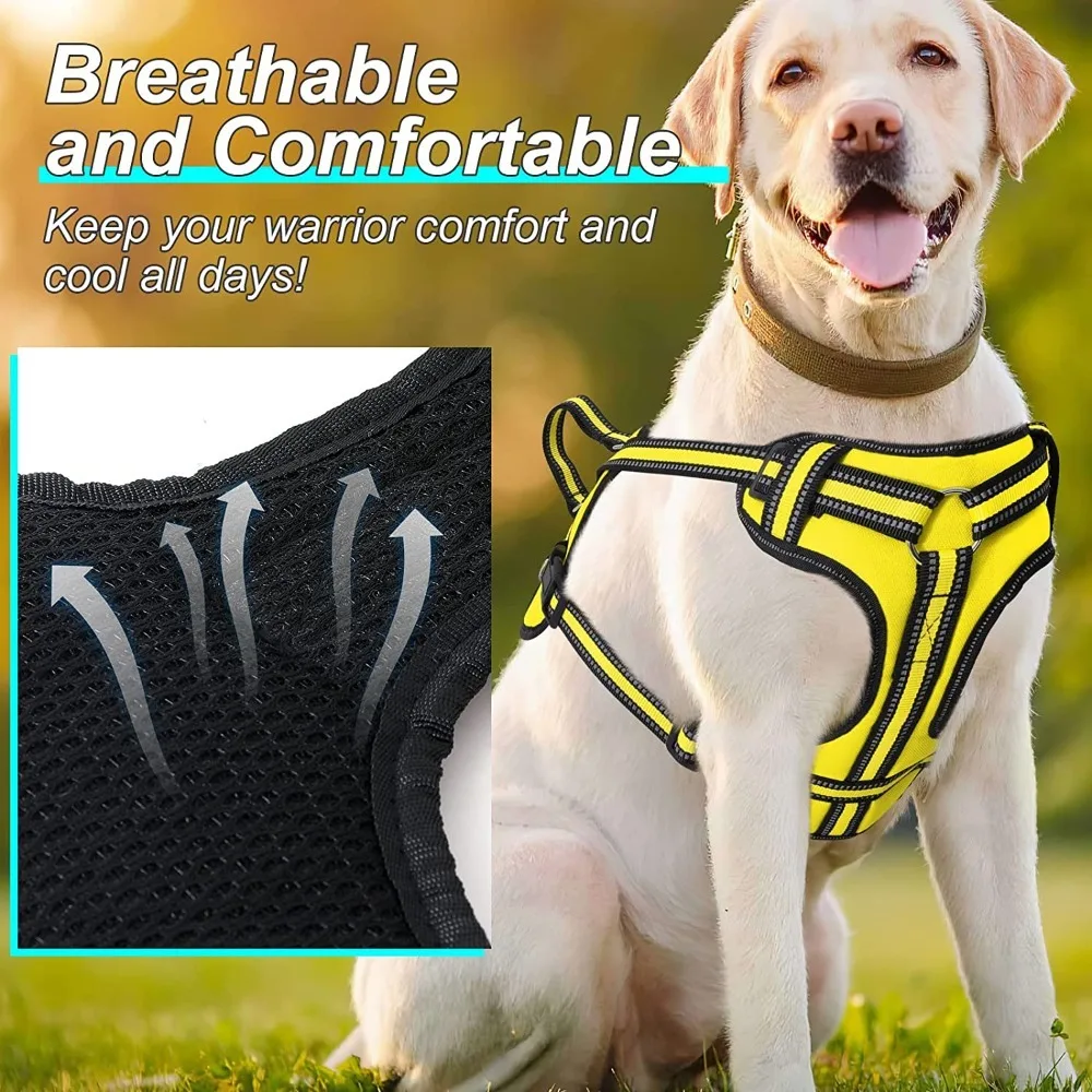 

Dog Leash Vest Breathable Comfortable Large, Medium, Small Dog Leash Reflective Chest Harness At Night