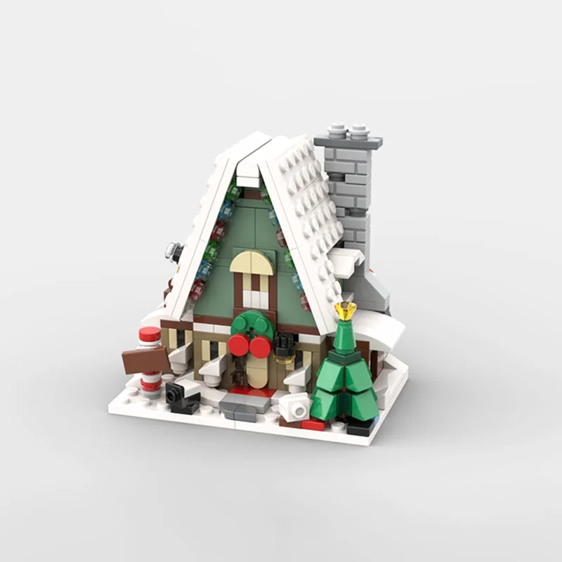4464 قطعة MOC مجموعة قرية الشتاء الصغيرة نموذج كامل ألعاب البناء كتل هدايا عيد الميلاد لتقوم بها بنفسك فكرة إبداعية تعليم للأطفال #4