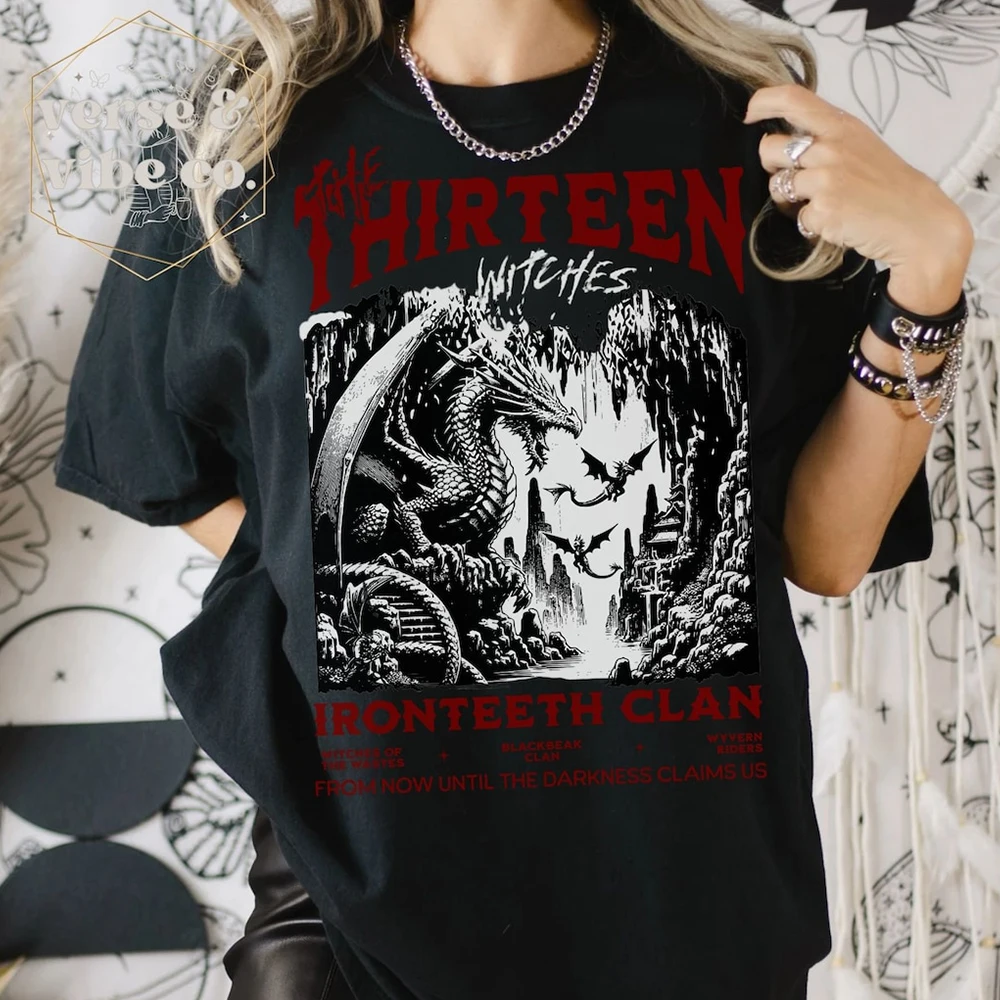 The Thirteen Shirt Throne Of Glass T-Shirt Licensed SJM Merch Manon Blackbeak Ironteeth Dorian Bookish High Street Unisex Top