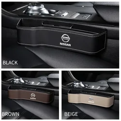 Car Seat Crevice Storage Box Seat Gap Slit Pocket Catcher Organizer For Nissan X-trail Almera Qashqai Tiida Auto Accessories