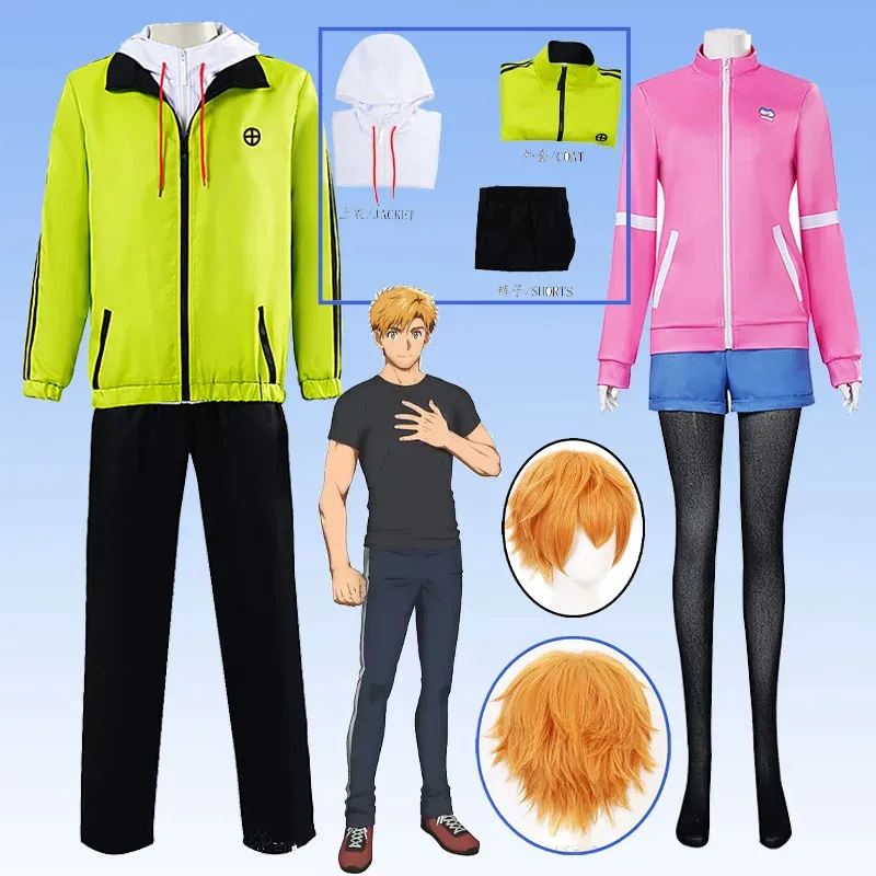 

Anime medalist Tsukasa akeuraji cosplay costume man woman yuitsuka Inori jacket uniform suit Halloween carnival outfit for adult