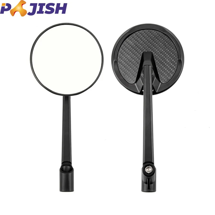 Motorcycle Universal Retrofit Retro Round Mirror Scooter Carbon Fiber Rearview Reflector Accessories for Yamaha