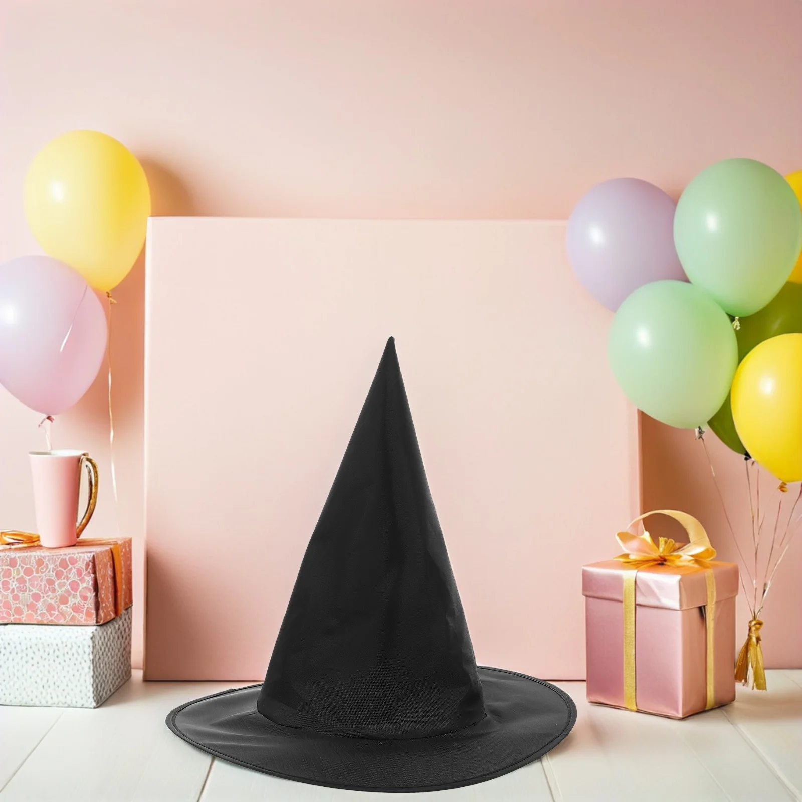 1Set Princess Crown Wizard Hat Soft Pink Crowns Black Witch Hats Kids Birthday Party Favors Cosplay Accessories