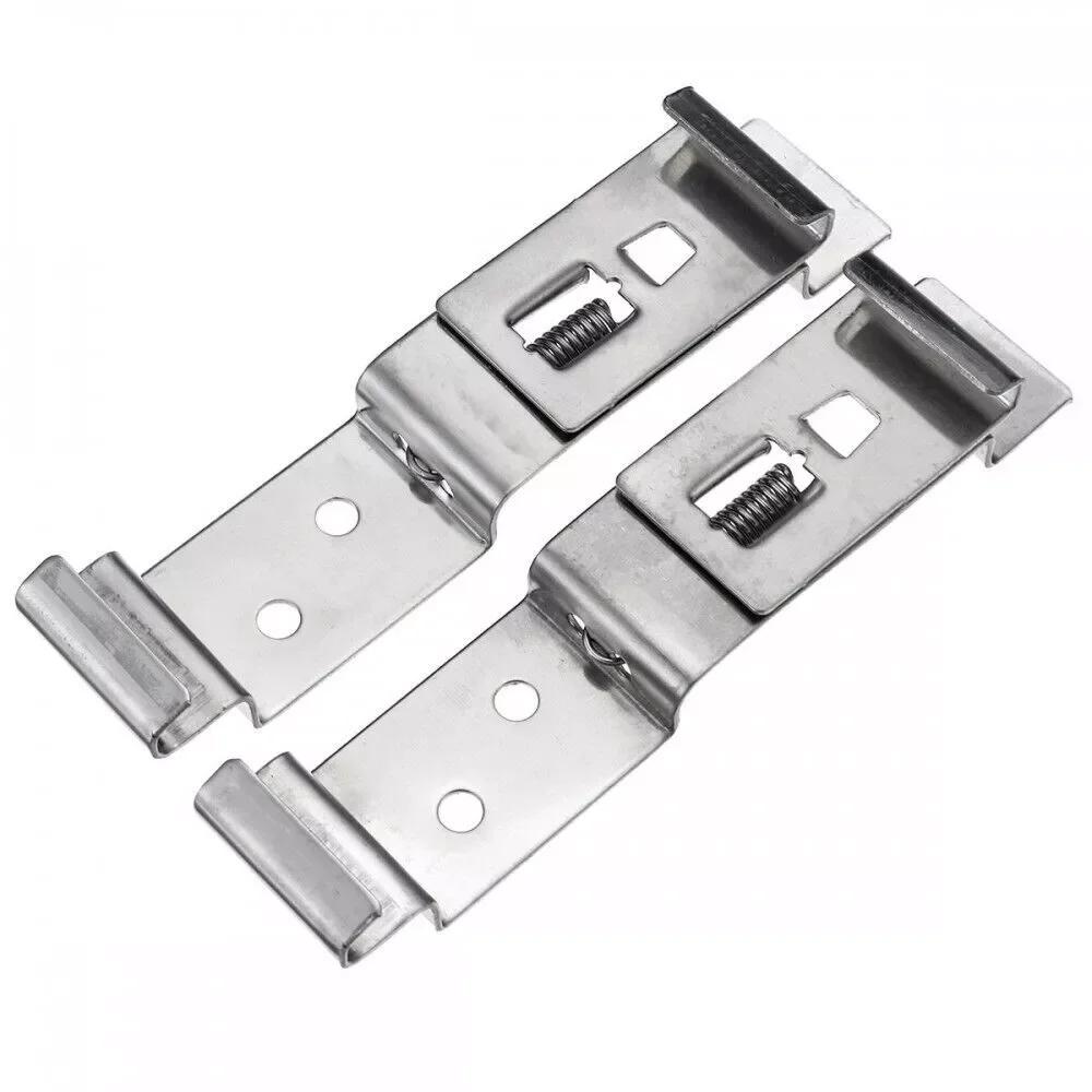 For Trailer RV License Plate Cover Stainless Steel License Plate Holder Clip License Plate Holder Silvery Durable Car Tools