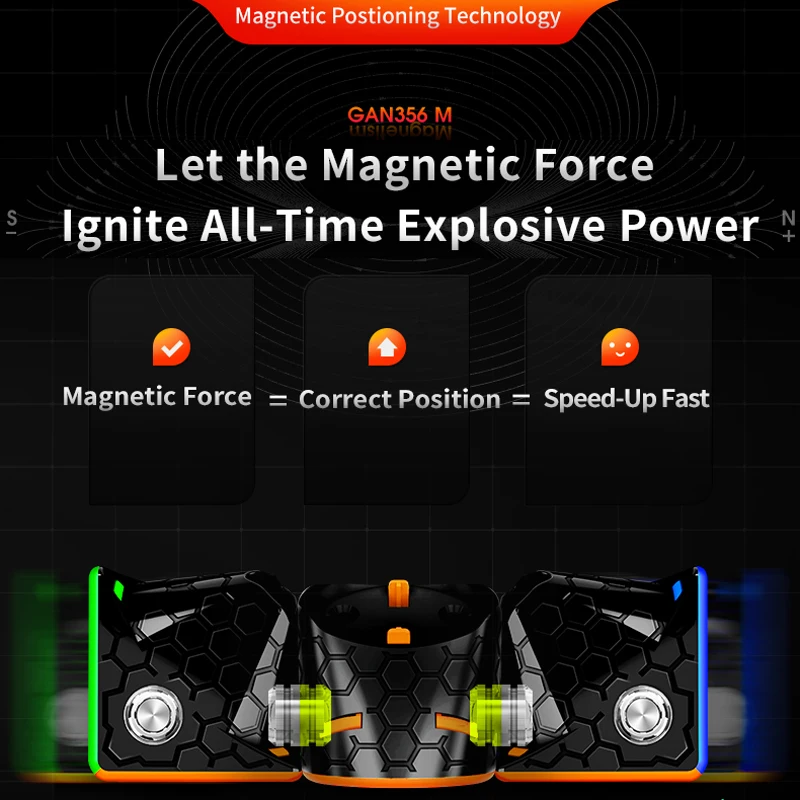GAN356M 마그네틱 매직 큐브, 전문가용 3x3 Gancube, 356m 속도 퍼즐 액세서리, 3x3 장난감, GAN356 정품 Cubo Magico