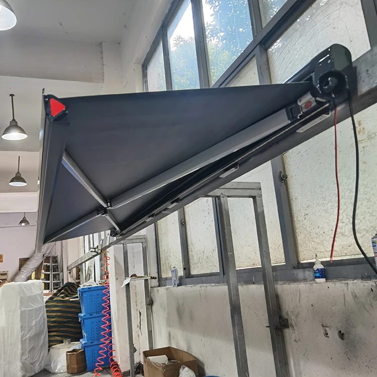 

3x2.5m Retractable European Style Awning With PVC With Mesh Or Terylene RV Awning Camping Accessories