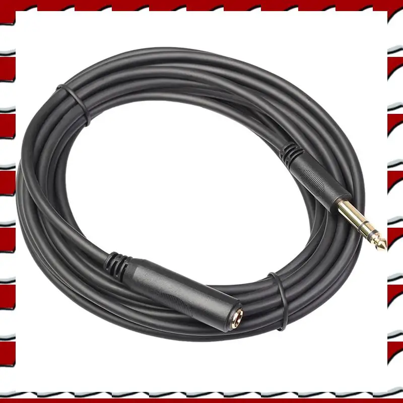 

T35C 2Pcs 1/4 TRS 6.35MM Male To 6.35MM Female Stereo Extension Cable Gold Plated Headphone Extension Cable Cord 300Cm