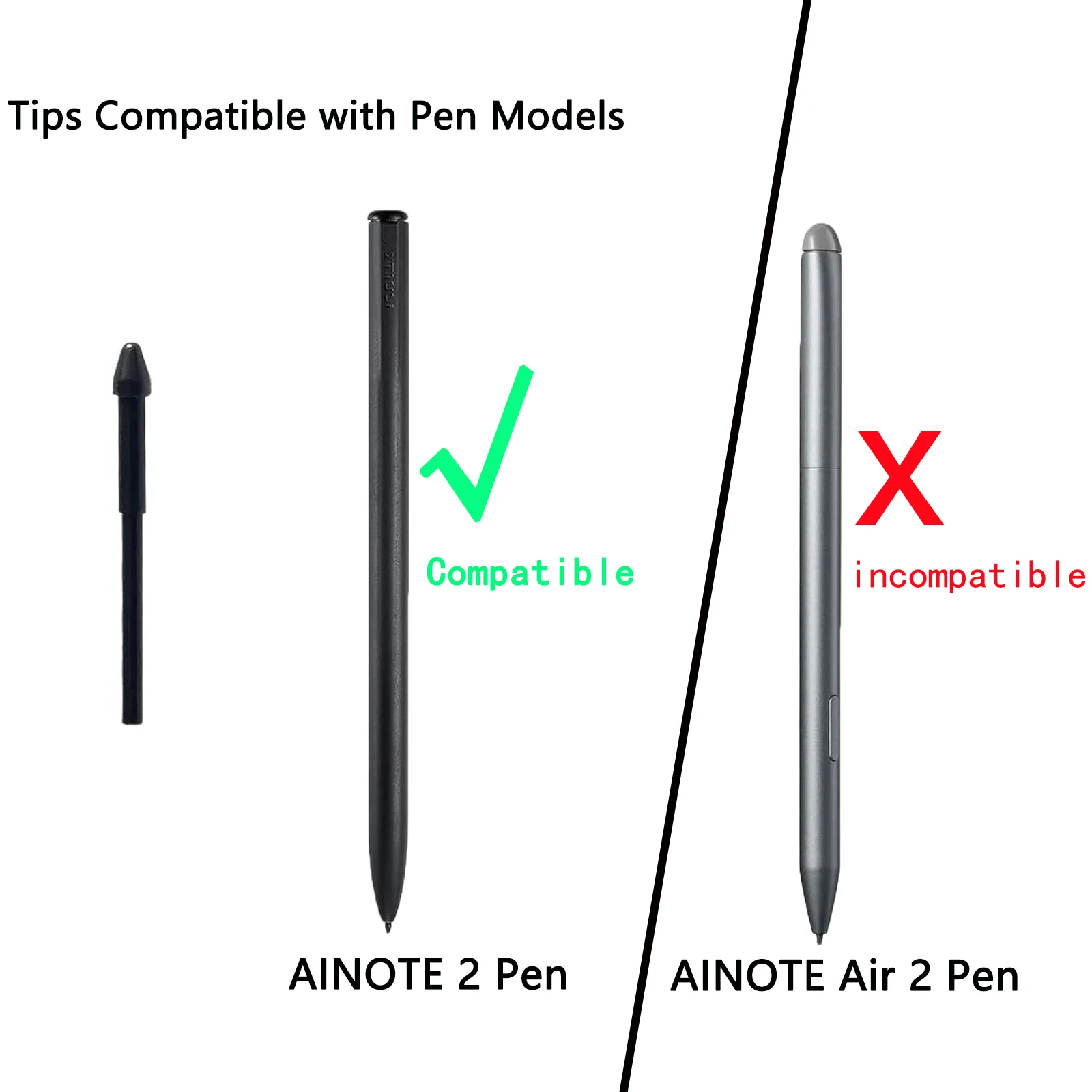 10PCS Tips Replacement for iFLYTEK AINOTE 2 Stylus Pen Tips, (NO fit AINOTE Air 2 Stylus Pen) Professional Tips for AINOTE 2