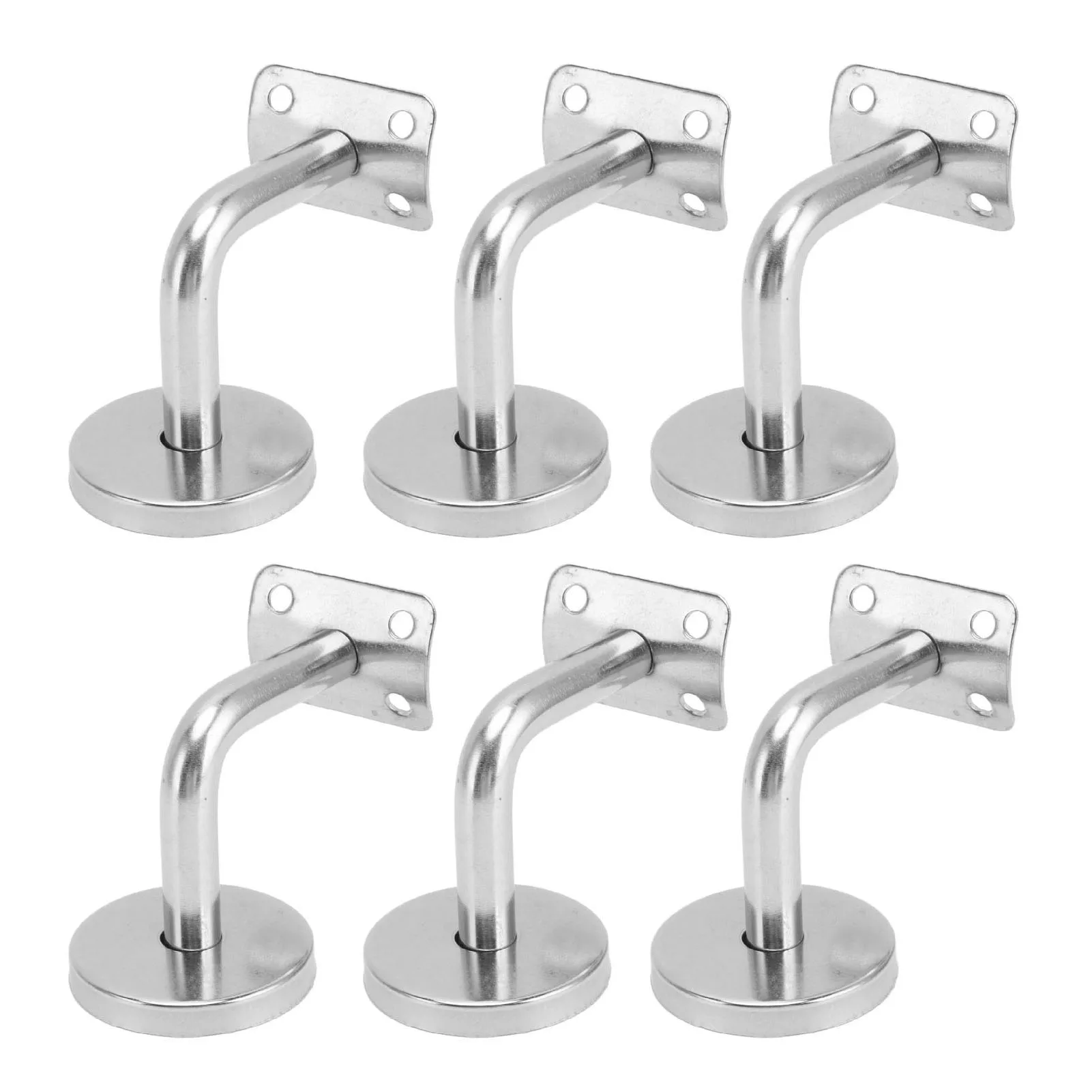 

6 Pcs 60*60mm Wall Handrail Bracket 304 Stainless Steel Strong Bearing Stair Railing Support Handrail Bracket