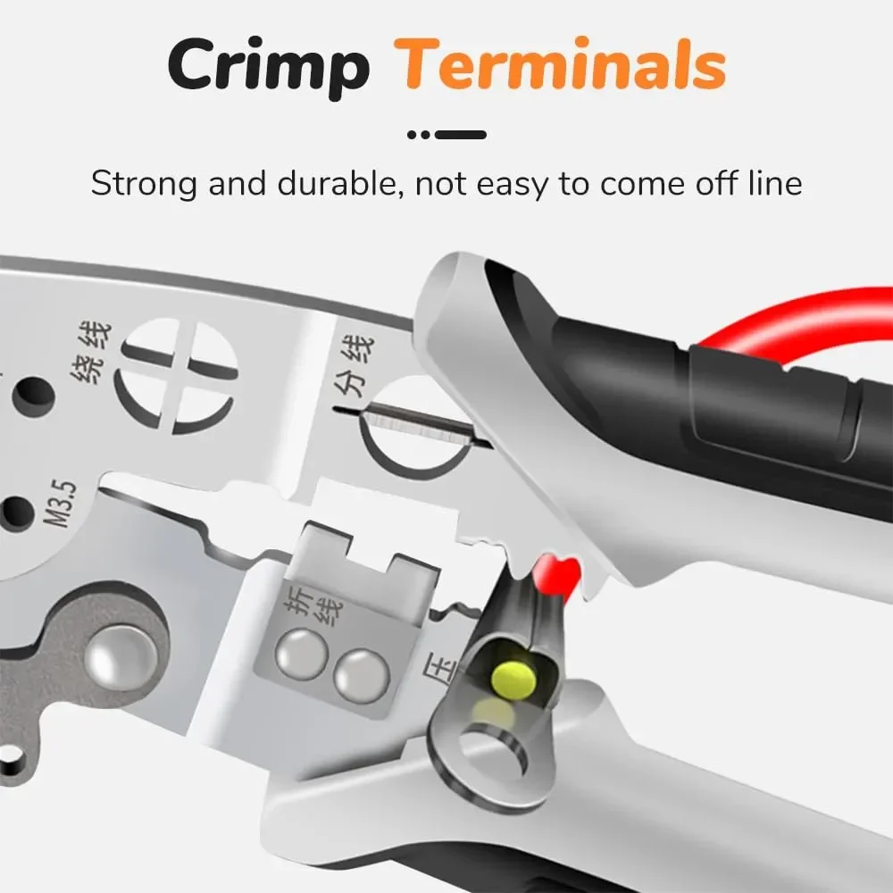 Multifunctional Wire Crimper Pliers Cable Cutter Automatic Adjustable Electrical Wire Stripper Stripping Terminal Hand Tool