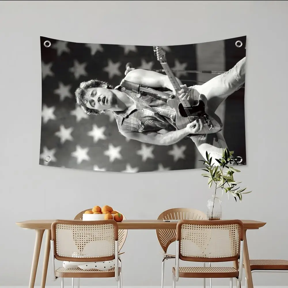 Pop singer B-bruce S-springsteen Flags Custom Camping Outdoo