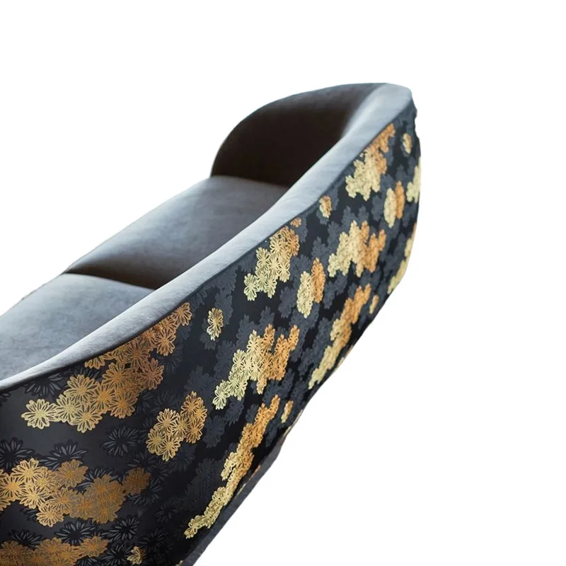 Modern light luxury embroidery, double sofa, living room irregular-shaped creative sofa