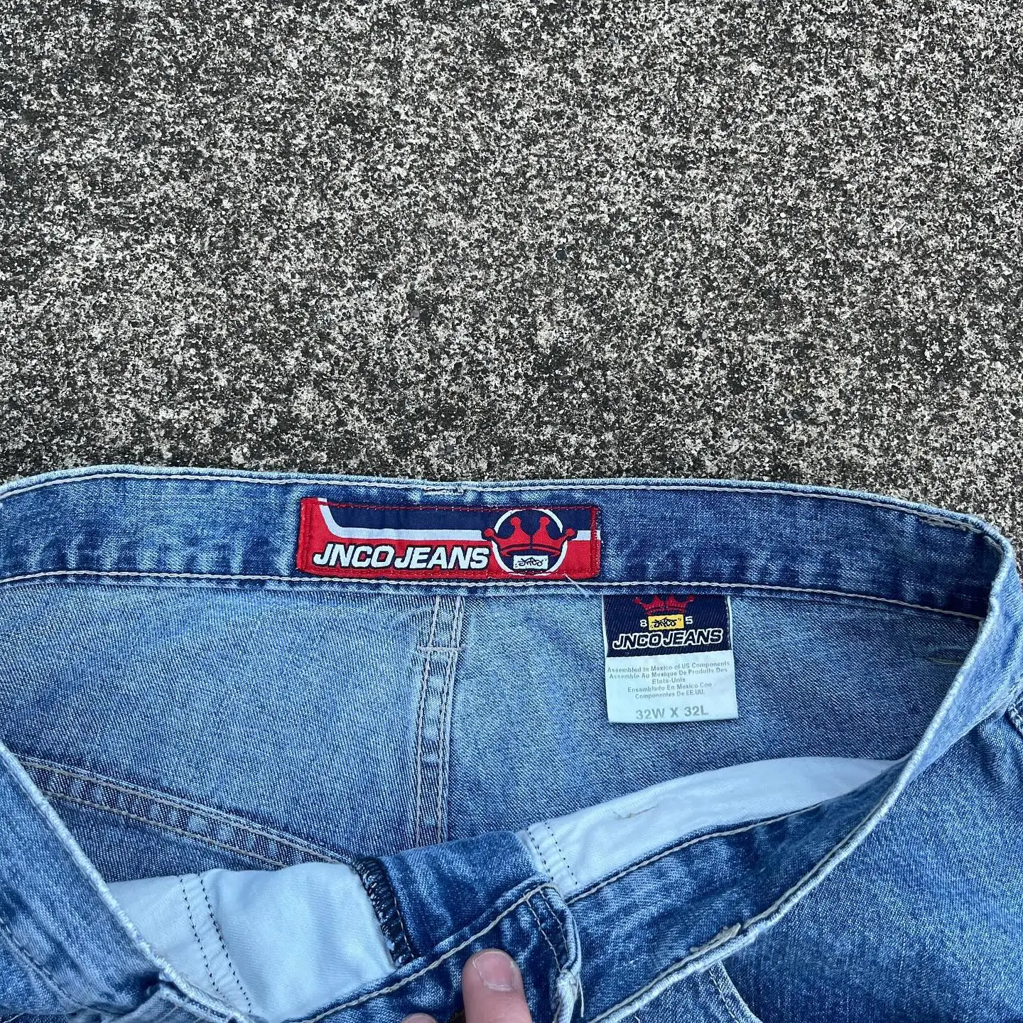 JNCO-Jeans de perna larga caveira masculina, Y2K, Harajuku, Hip Hop, calças jeans, calças largas casuais, novas streetwear, transporte da gota, venda quente