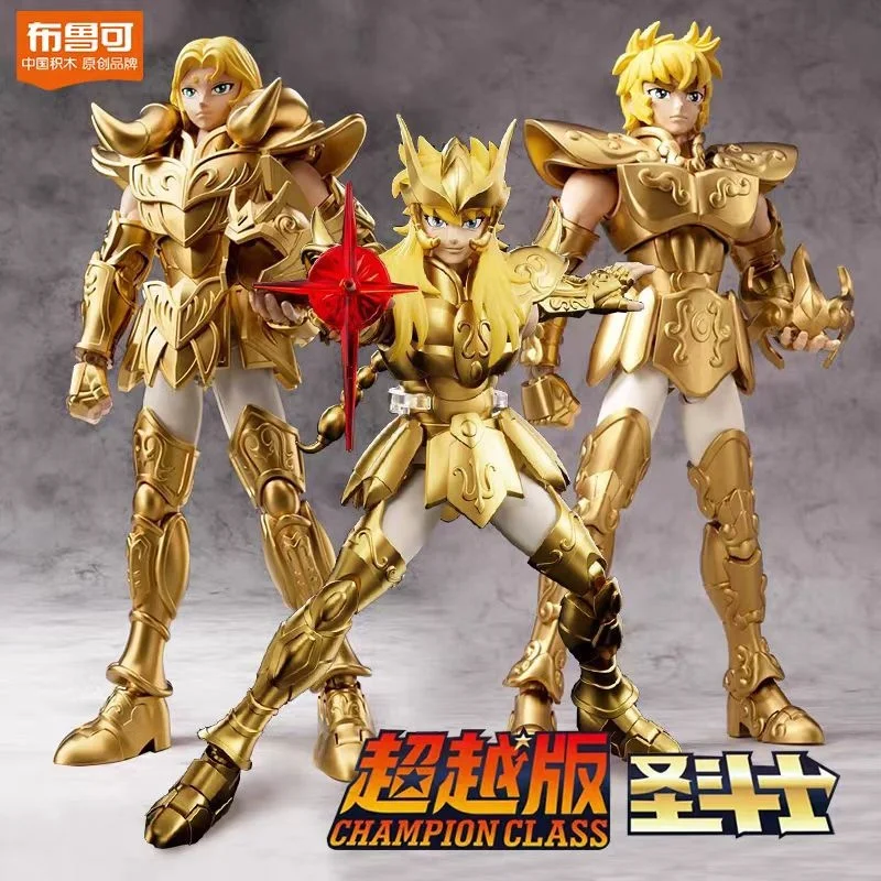 

In Stock Blokees Saint Seiya Taurus Aldebaran Action Figure Aiolos Pegasus Mu Aiolia Milo Toy Assembly Model Kit Champion Class