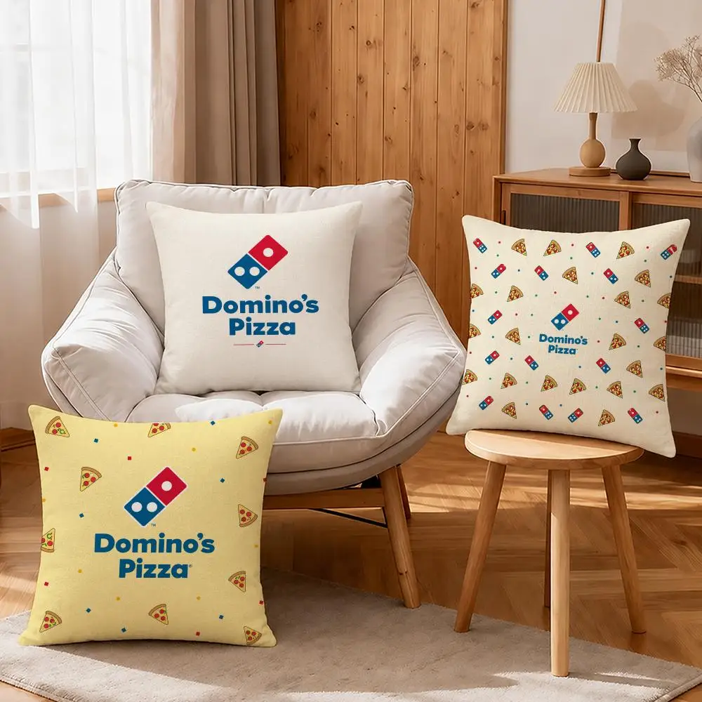 Brand Domino's Pizza Cushion Cover Linen Anti-Mite Antibacterial Cushion Cover Invisible Zipper Sofa Decor