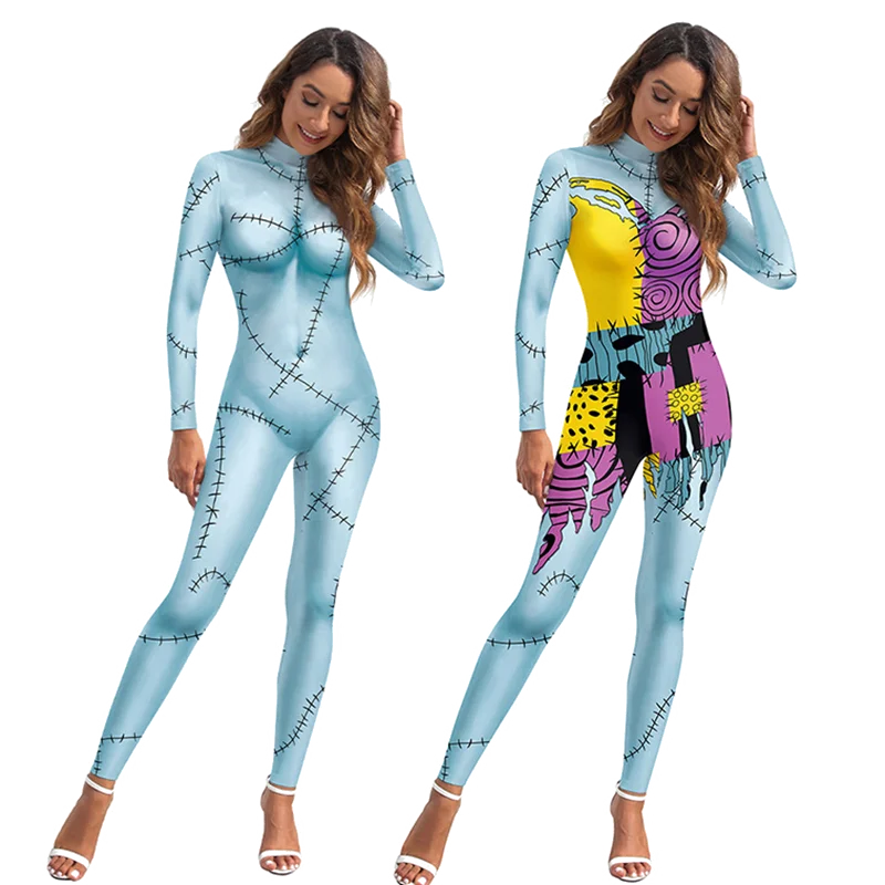 Cosplay Ghost Costume Women Movie Role Jumpsuit Bottoms Female Christmas Holiday Masquerade Party Fancy Ball Halloween Costumes