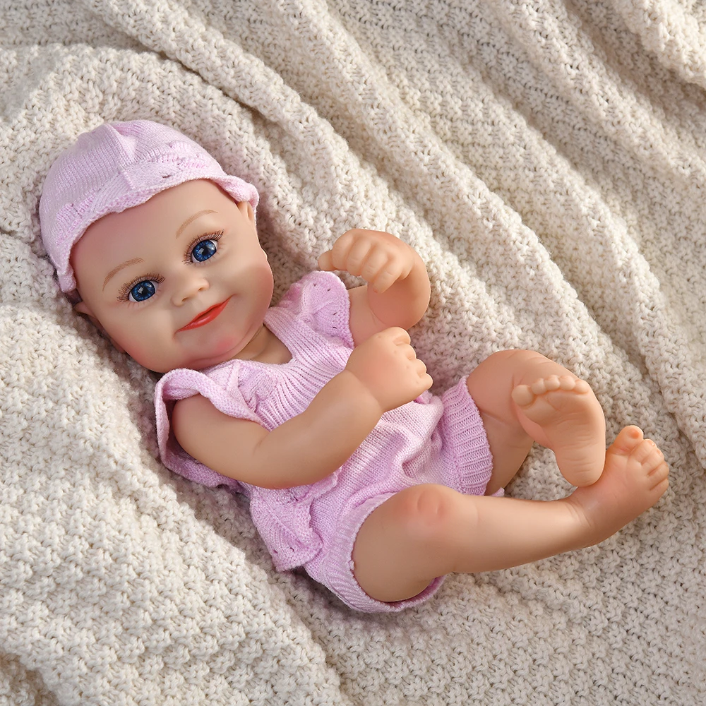 40cm Reborn Dolls Realistic Full Vinyl Baby Doll 17.74in Lifelike Newborn Girl Doll Baby Dolls Toy Princess Toddler Toy Gift