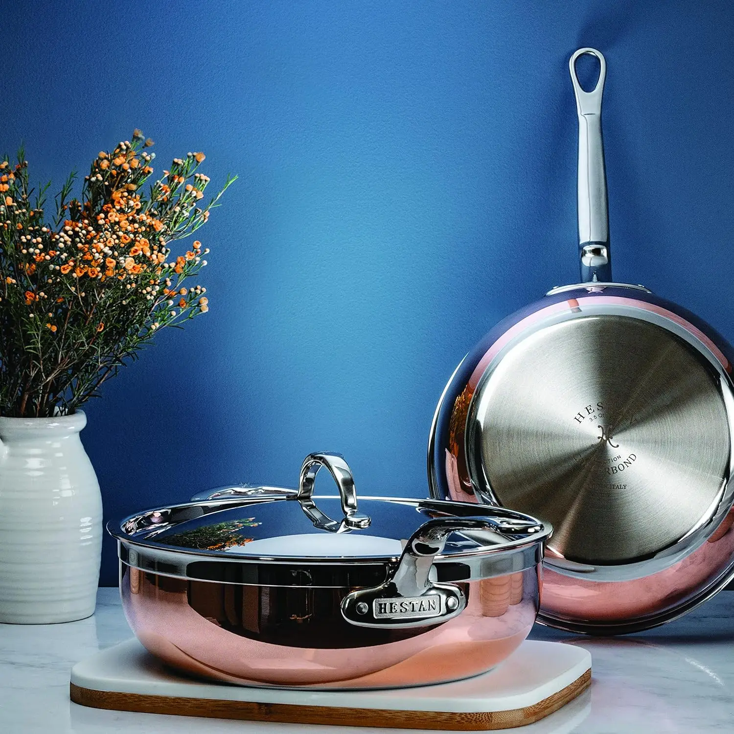Hestan - CopperBond Collection - 100% Pure Copper All-In-One Pan, Induction Cooktop Compatible, 3.5 Quart