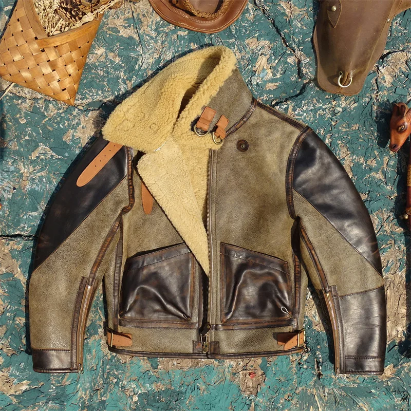 

Мужское джато из натуральной кожи в стиле пэчворк, теплое винтажное деловое пальто, брендовое молодежное зимнее пальто Curphey