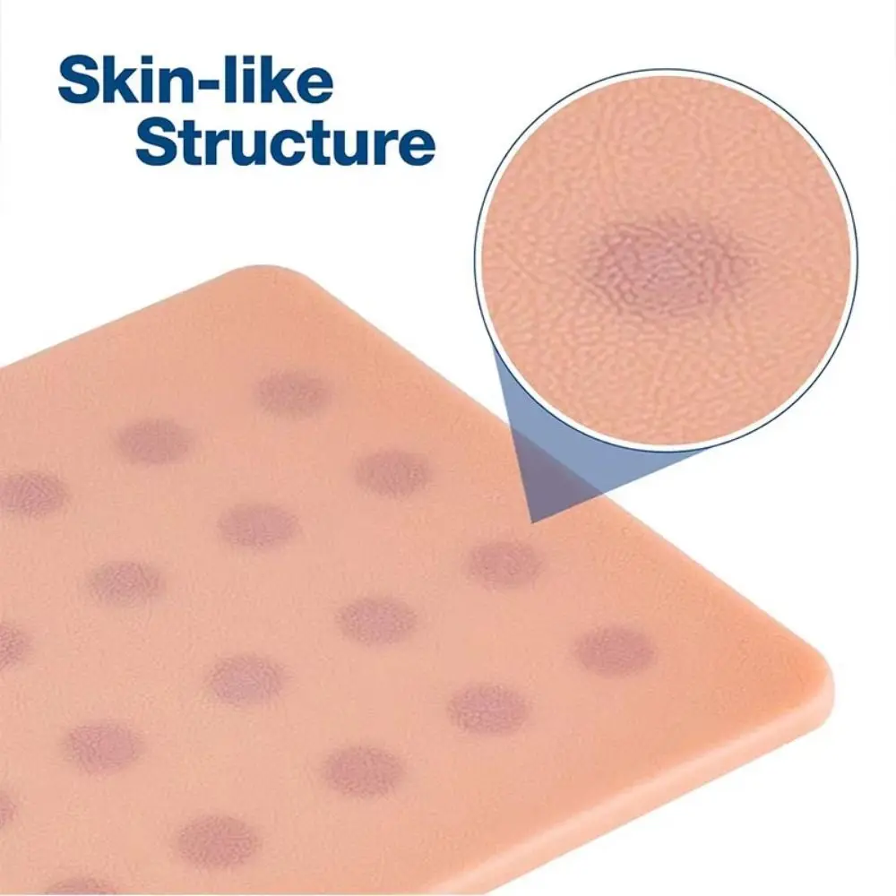 Silicone Intradermal Injection Training Pad 32 Injection Spots Reusable Subcutaneous Practice Pad Skin Test Module