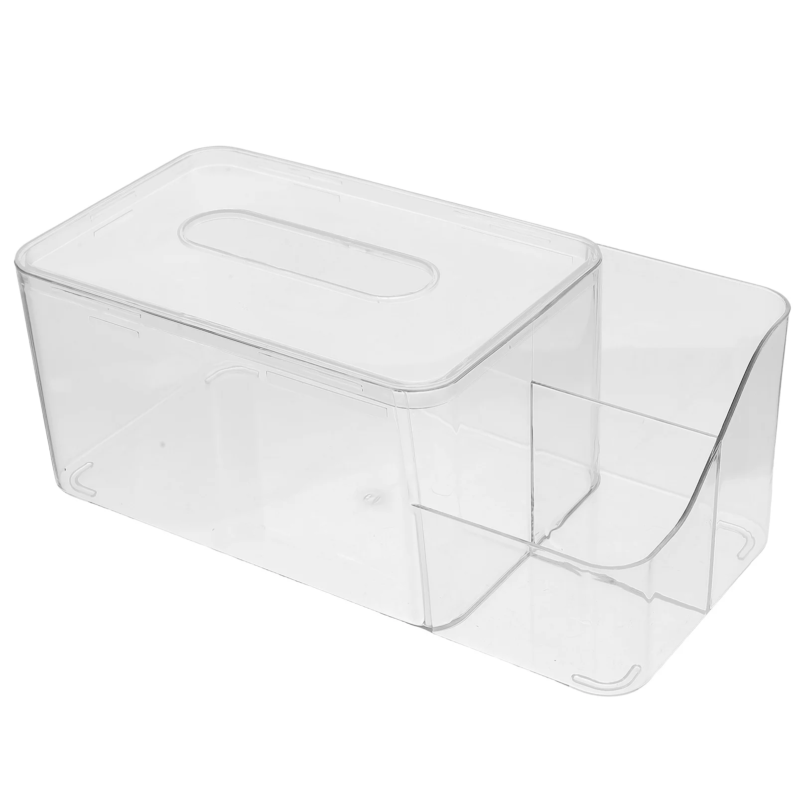 

Transparent Multi Tissue Box Napkin Storage Case Smooth Reliable Material Bathroom Tissue Storage Case Office Car