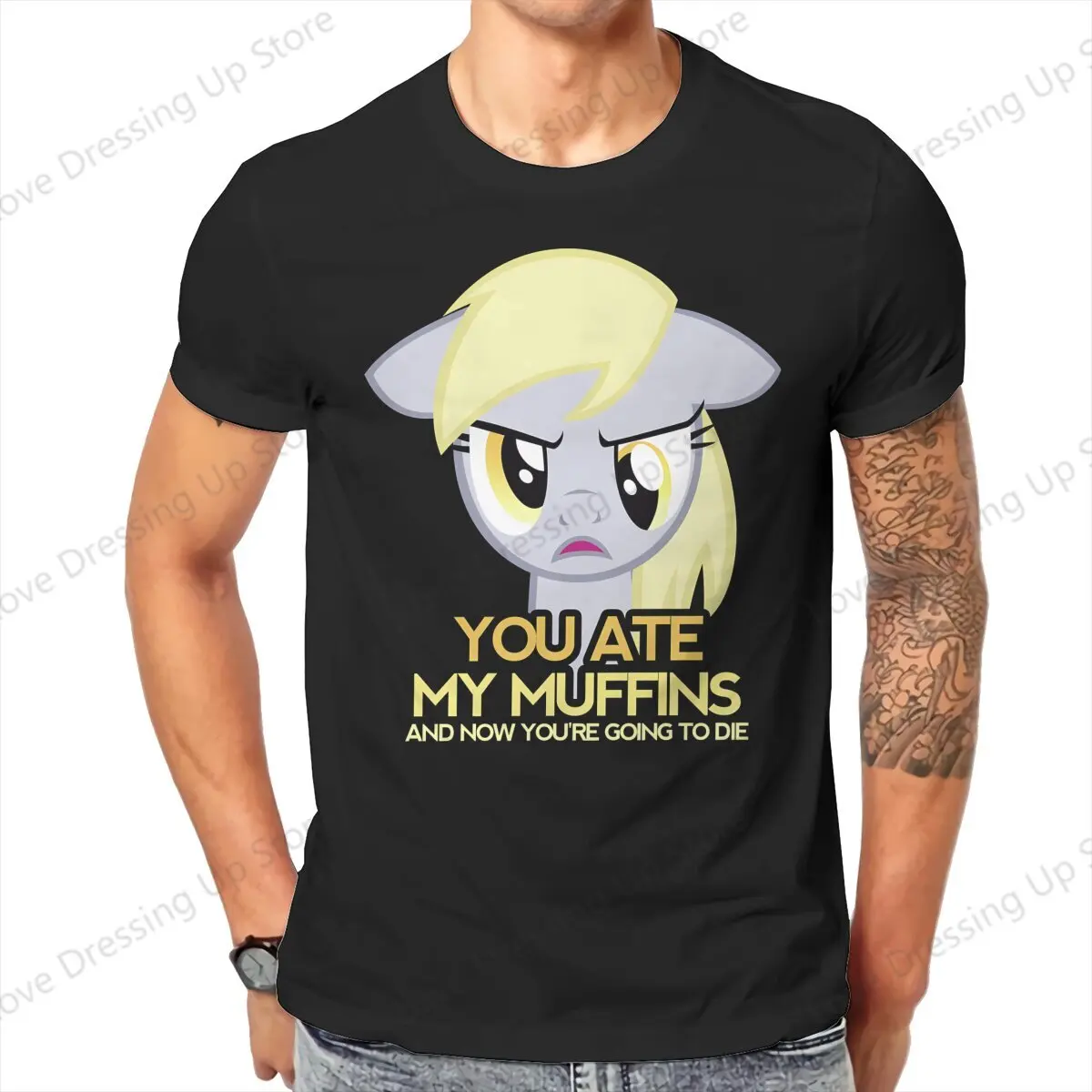 Mlp 100% Cotton Sport Men T-Shirt Muffins Essential Short sleeve Tshirts Harajuku Tee Funny Tops