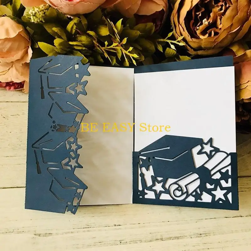 E28F Exquisite Graduation Hat Cutting Die Stencil for Creative Paper Crafts Cutting Template Great Gift for Kids Teens Boys G