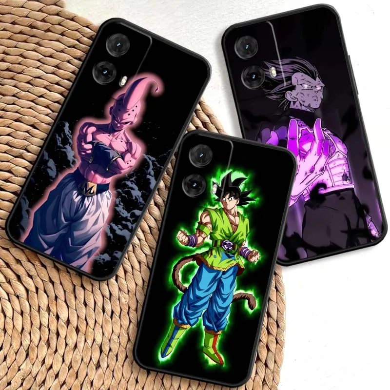 

Dragon Ball Goku combat stance Phone Case For Motorola G85 Edge 50 G24 G35 G14 G04 40 G72 G34 G G54 G13 G32 5G Black