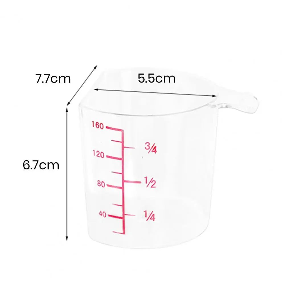 Measuring Cup Compact Kitchen Small Measuring Cup with Milliliter Markings Compact Plastic Rice Measuring Cup with for Exact