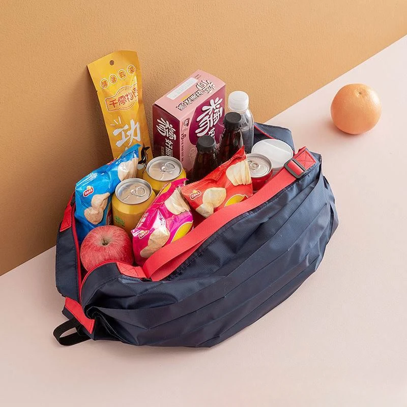 Large Capacity Foldable Shopping Bag, Portable Travel Bag, Portable Storage Bag, One Shoulder Backpack, Organizing Bag