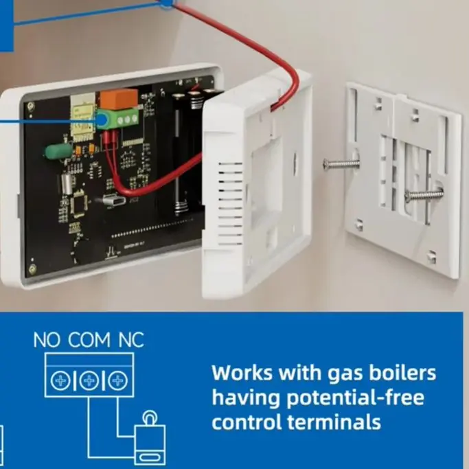 WiFi Programmable Heating And Cooling Thermostat, Compatible For Tuya Smart And Gas Boilers Smart Control, Voice Compatible