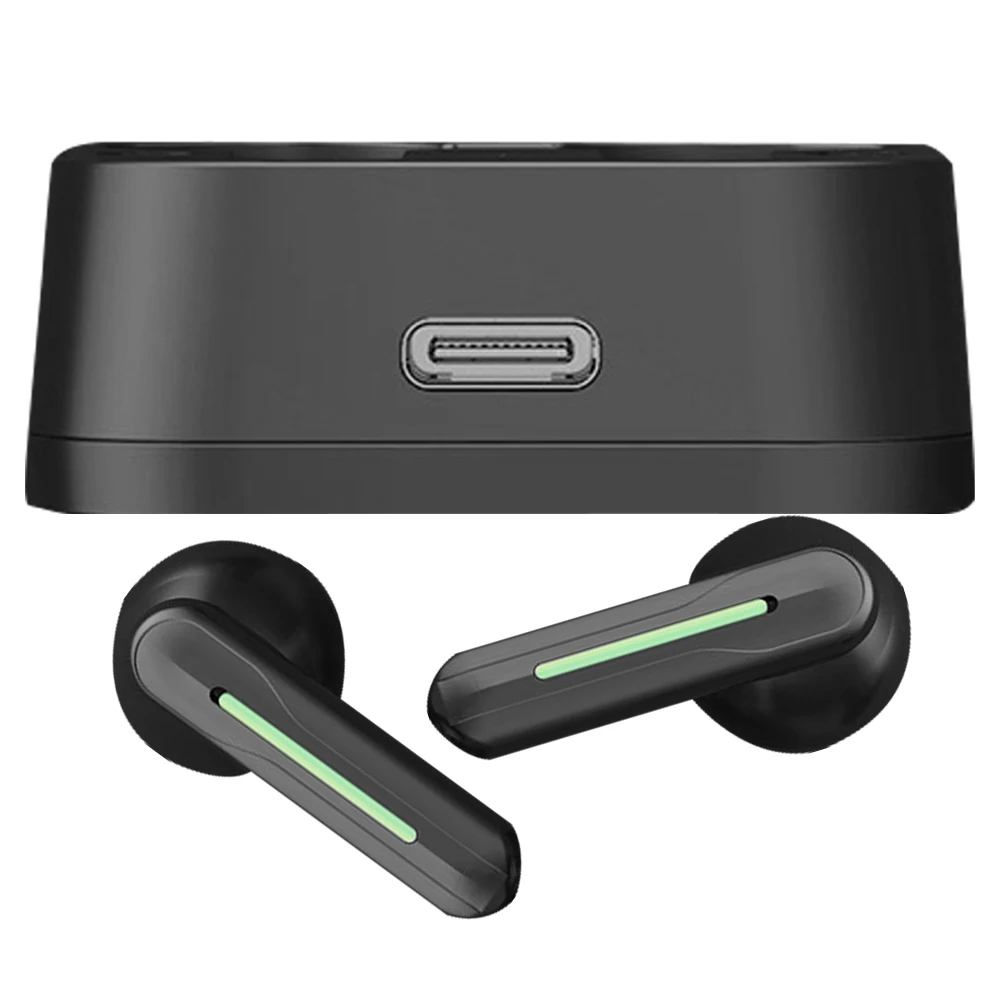 

Wireless Earphones Headphones High Quality Sound Black Color Sports Earbuds Long Time Use Secure In Ear Work Out