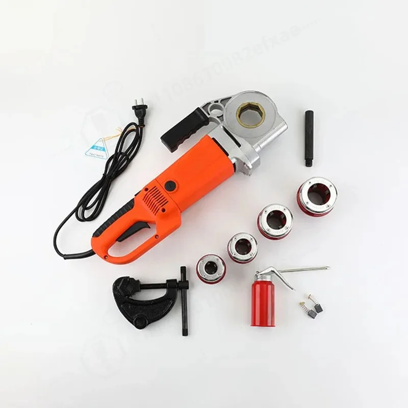 2300W Portable Handheld Pipe Threading Machine Hinged Plate Galvanized Pipe Threader Tool for Industrial Plumbing Hardware