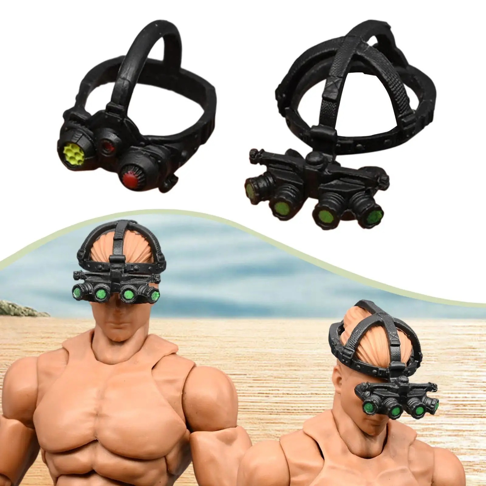 Miniature Nvg PP Accessory Goggles Model 1 12 Scale Doll Helmet for Action Figure Dress Up DIY