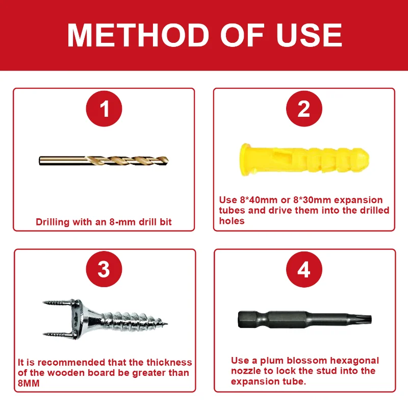 50PCS Solid Wood Baseboard Seamless Nails Double-headed Self-tapping Screws Foot Line Special Nails Invisible Security Screws