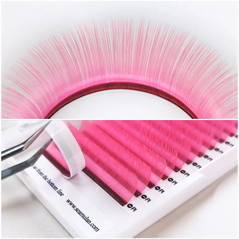 Colorful Lashes Eyelash Extension Individual Eyelash Mink Fake Rainbow Lashes Colored Makeup for Beauty Faux Cils Maquiagem