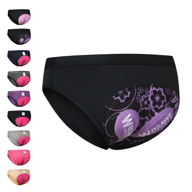 

Comfortable Breathable Cycling Shorts 3D Thick Silicone Pad Triangle Pants Lightweight Quick-drying Cycling Pants for Women
