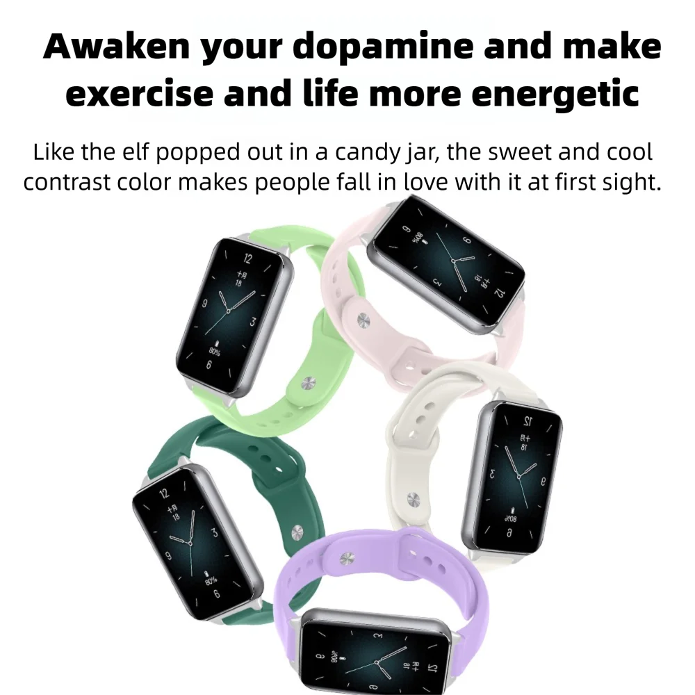 Watch Strap For Honor Band 9 Reverse-buckle Quick Release Frontier Skin-friendly Silicone Replacement Smart Watch Band Unisex