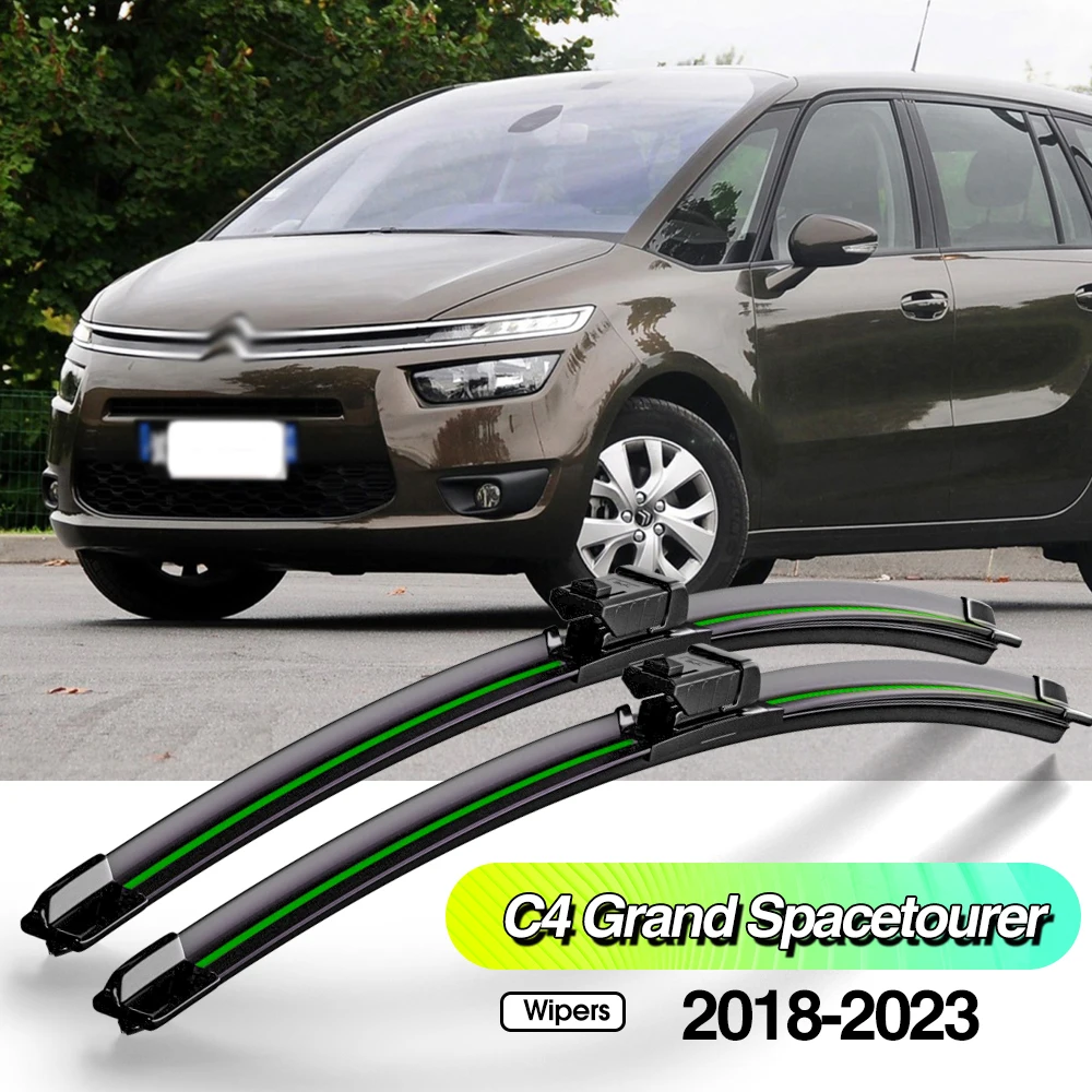 For Citroen C4 Grand Spacetourer 2018-2023 2pcs Front Windshield Wiper Blades Windscreen Window Accessories 2019 2020 2021 2022