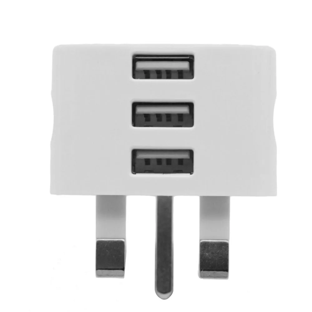 Universal Uk Plug 3 Pin Plug Adapter 1/2/3-Port Dual USB 5v2.1a Wall Charger Charging Mains Power Adapters Home