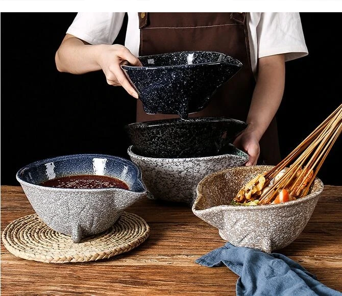 

Japanese-style commercial tableware sharp-nosed drainage large cold egg-beating sauce CE EU