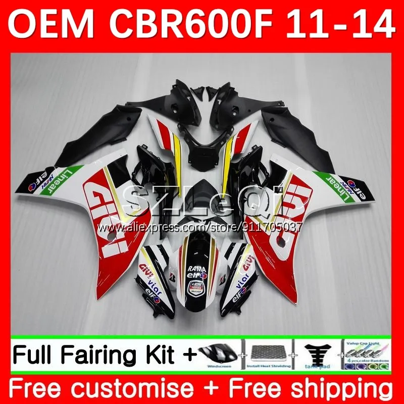 Injection For HONDA CBR 600 F 600F C CBR600F4i CBR600 Red black F F4i 11 12 13 14 32No.13 CBR600F 2011 2012 2013 2014 Fairing