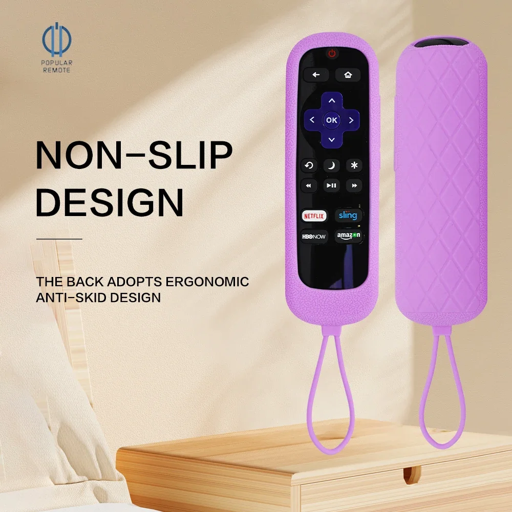 Roku Remote Case for TCL Roku TV Steaming Stick Express Silicone Protective Replacement Skin Glow in the Dark