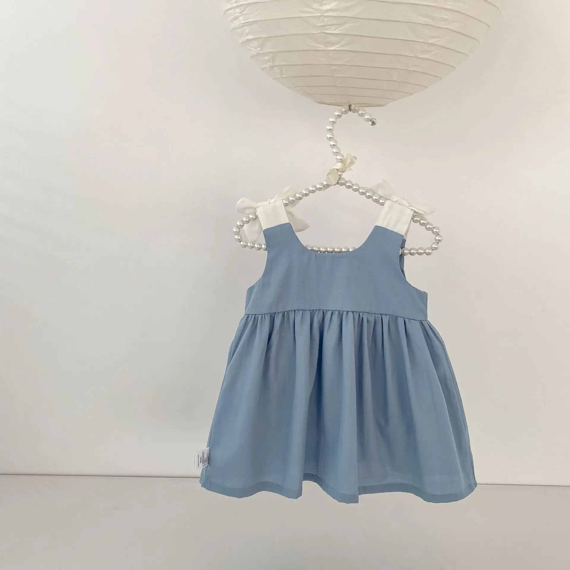 Summer Stylish Children's Princess Dress, Pure Cotton Baby Girl Formal Dress, Spaghetti Strap Dress